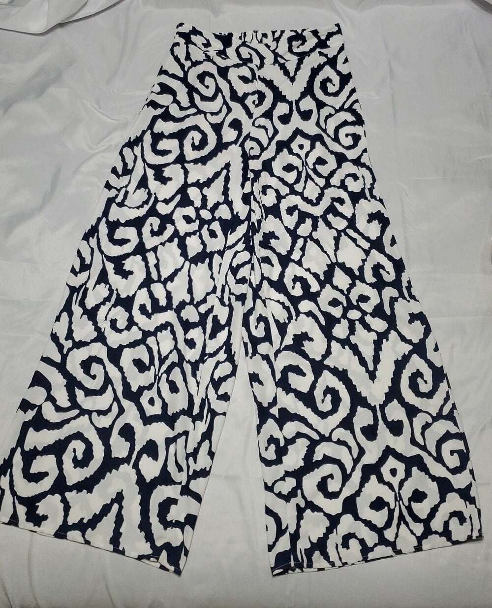 Soft Surroundings Ikat Print Wide Leg Palazzo Pants Size XS
